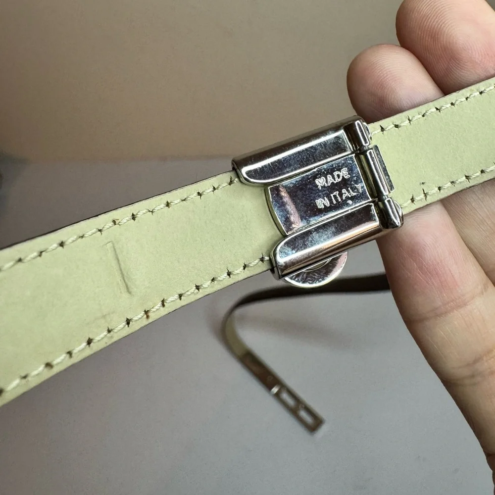Salvatore Ferragamo Thin Brown Leather Belt Size S